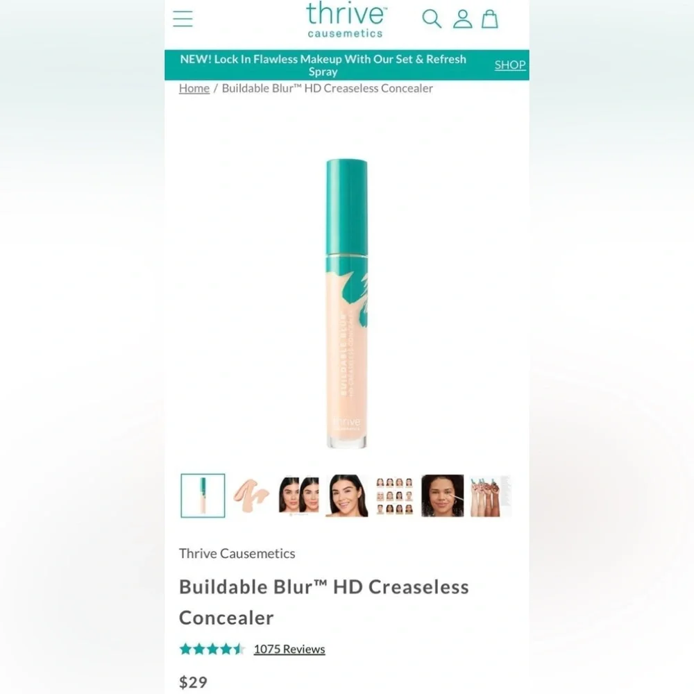 THRIVE BUILDABLE BLUR HD CREASELESS CONCEALER - LIGHT MEDIUM “COOL” (NEW IN BOX)